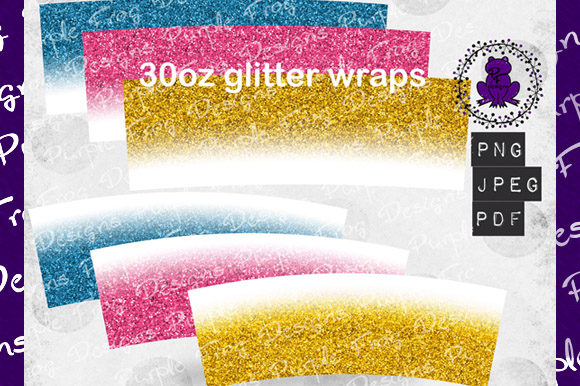 30oz Tumbler Bundle, Glitter Wraps