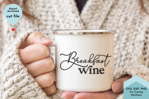 Breakfast Wine - Coffee Cup SVG