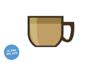Brown Coffee Cup Flat Icon