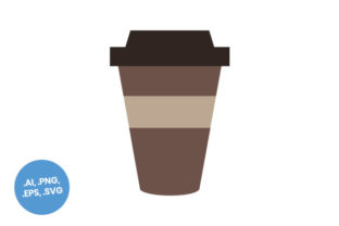 Brown Paper Coffee Cup Flat Icon