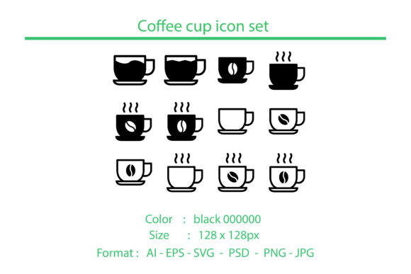 Coffee Cup Icon in Two Style