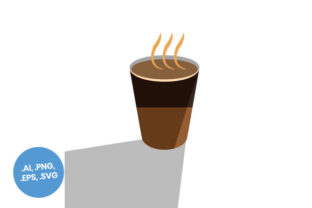 Coffee Cup Shadow Flat Icon