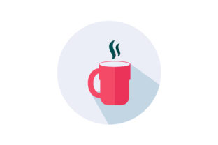 Cup of Coffee Flat Icon Vector