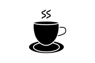 Cup of Coffee Glyph Icon Vector
