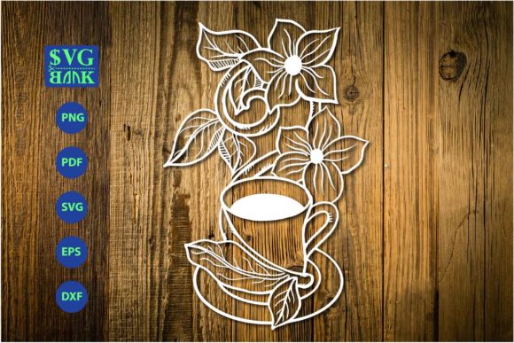 Cup of Coffee with Flower
