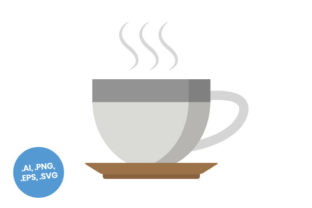 Dark Grey Coffee Cup Flat Icon