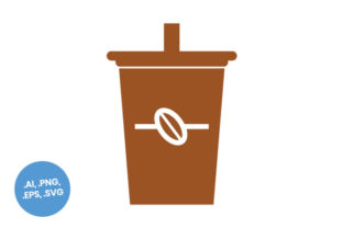 Flat Brown Coffee Cup Flat Icon