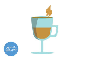 Glass Coffee Cup Flat Icon