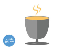 Grey Coffee Cup Flat Icon