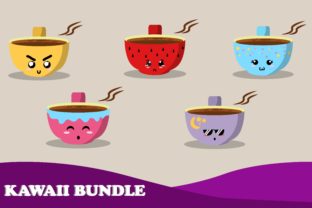 Kawai Cute Cup Coffee Illustration
