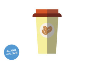 Light Yellow Coffee Cup Flat Icon