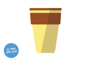 Lime Coffee Cup Flat Icon