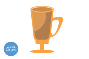 Orange Coffee Cup Flat Icon