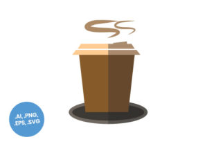 Paper Coffee Cup Brown Flat Icon