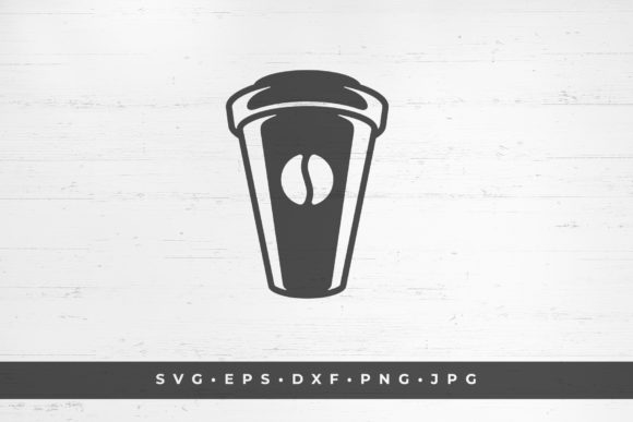 Paper Coffee Cup Icon Isolated on White