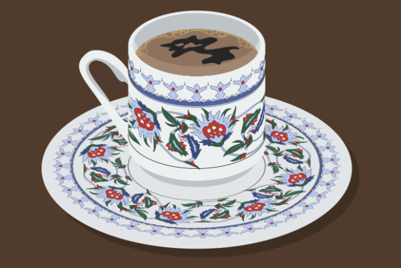 Turkish Coffee in a Fincan Cup